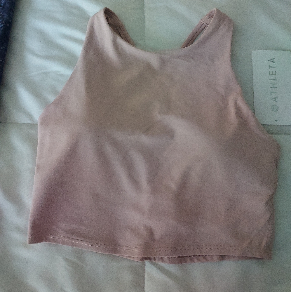 NWT Athleta Concious strappy crop bra XS D-DD